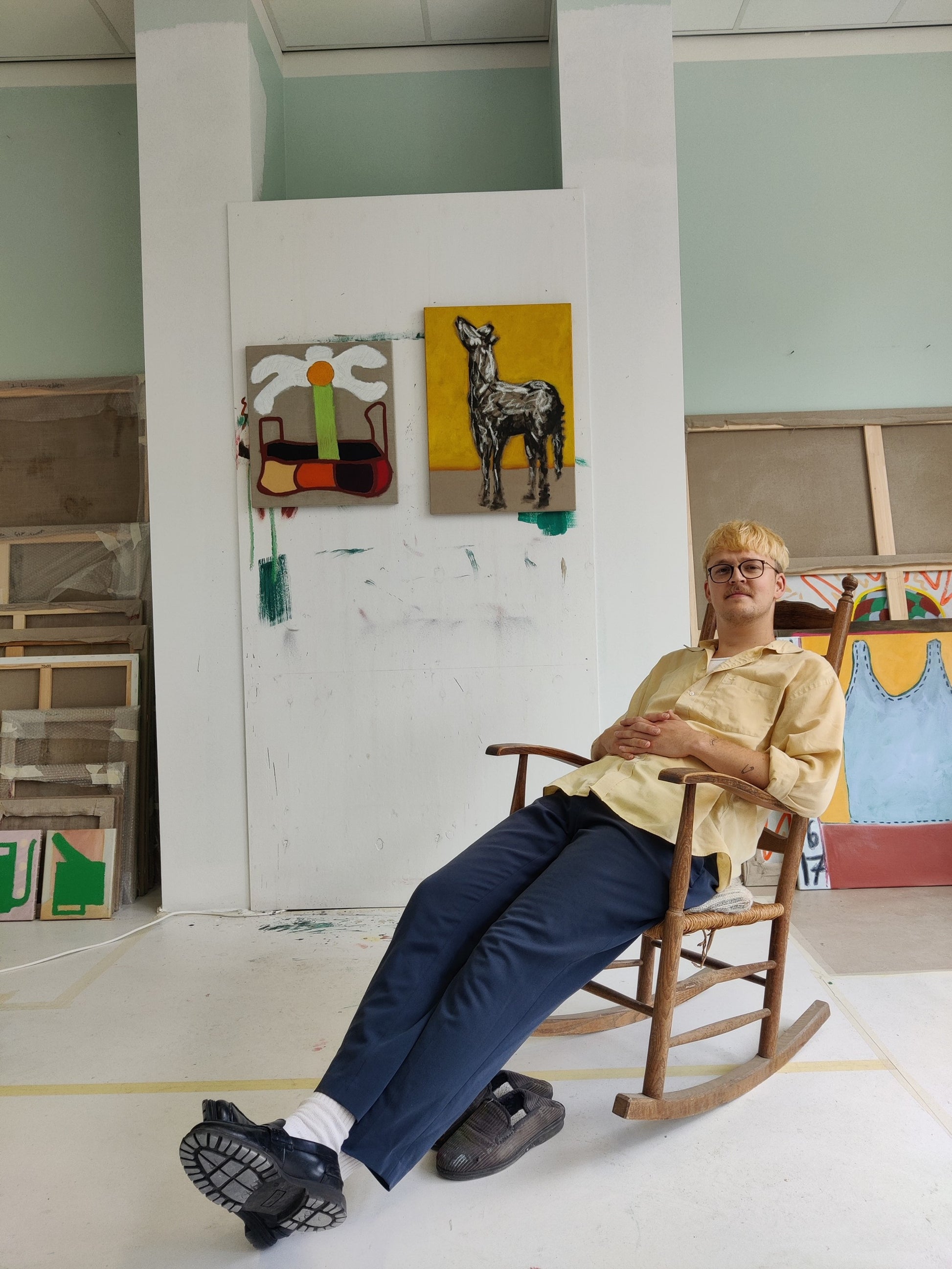 Stan Molenaar in his studio