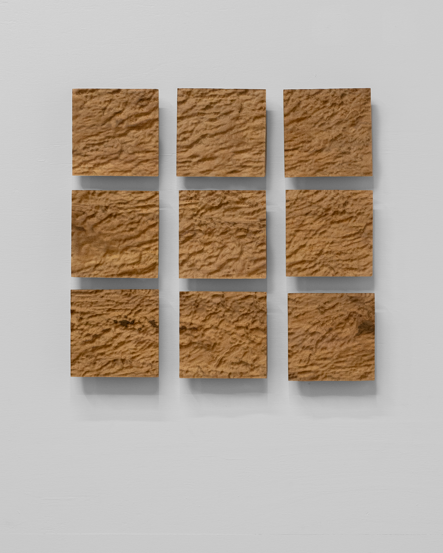 Water tiles <br><small> wood and aluminium, 50 x 50 x 30 cm, €1150</small>